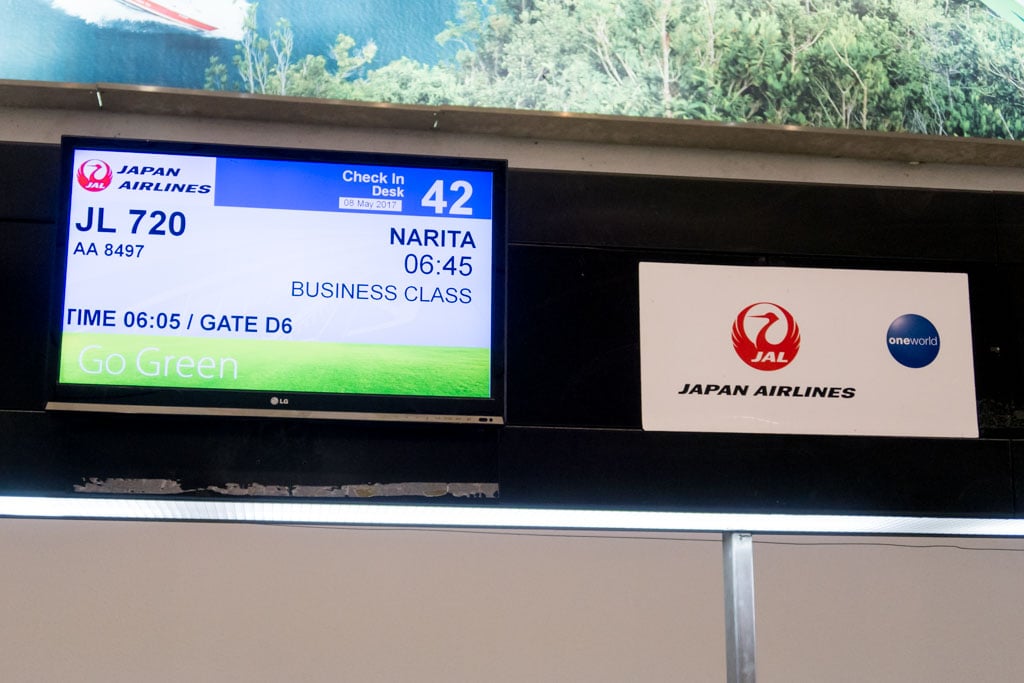 JL720 to Tokyo Narita