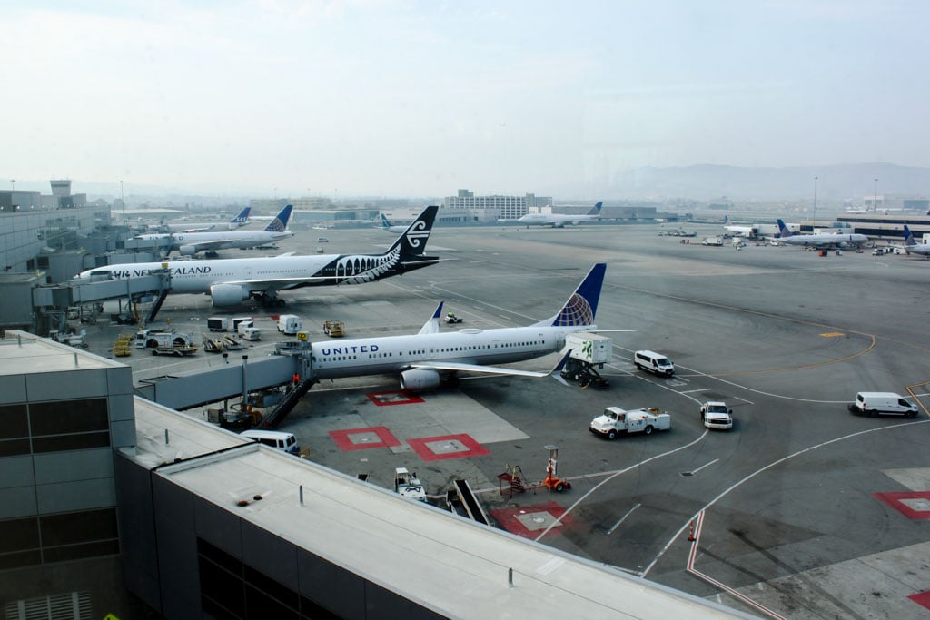 View from United Club San Francisco International Terminal