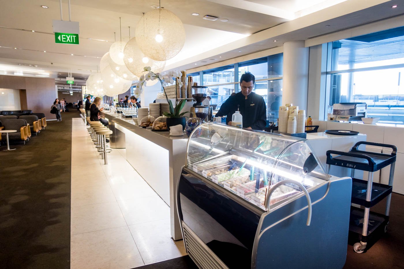Qantas Business Lounge Sydney Gelato