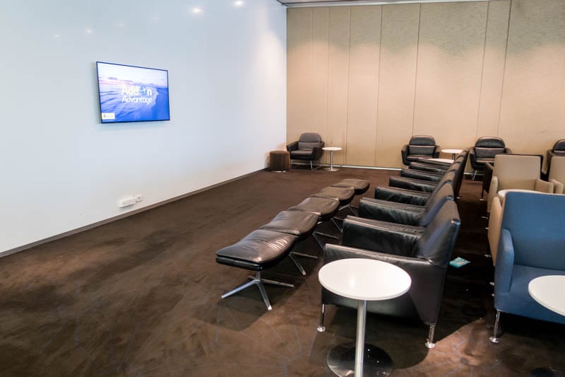Seating in the Back of the Qantas Business Lounge Sydney