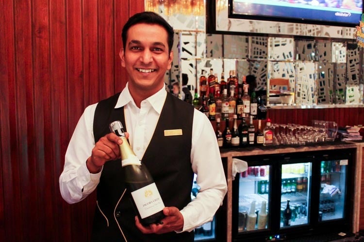 GVK Lounge Mumbai East Wing Champagne